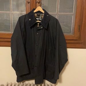 BARBOUR BEAUFORT NAVY JACKET IN NEAR PERFECT CONDITION